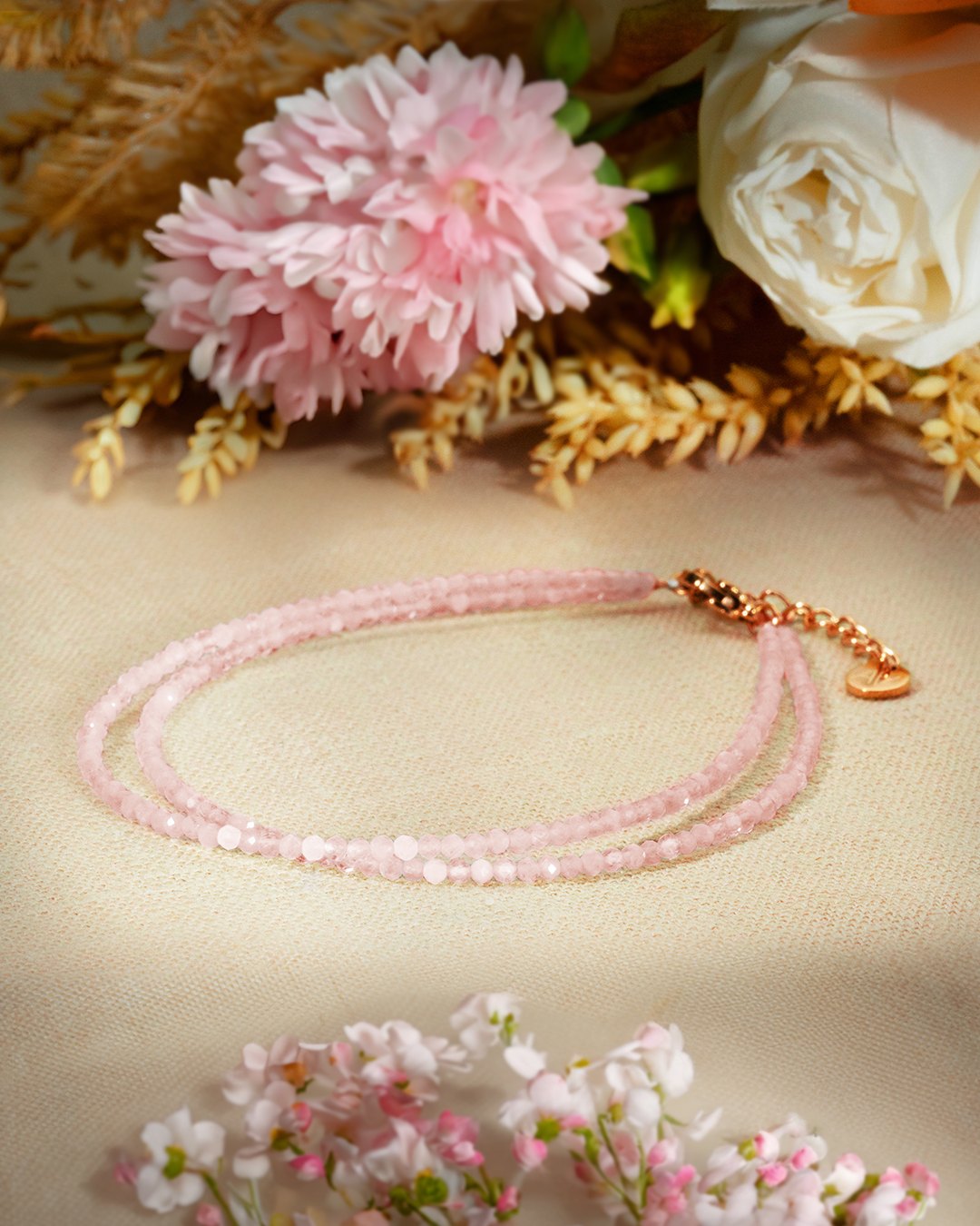 Packshot Bracciale  Quarzo rosa Comissiane