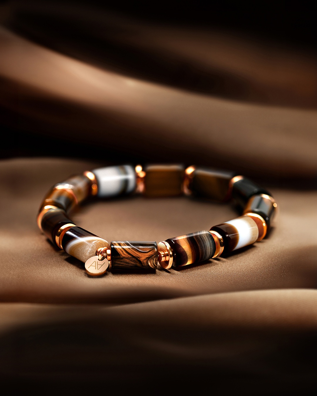 Packshot Bracciale Agata caffè Milania