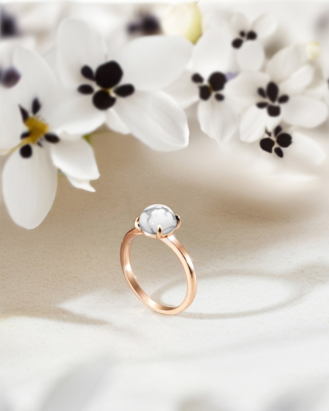 Anello Howlite Alcamia