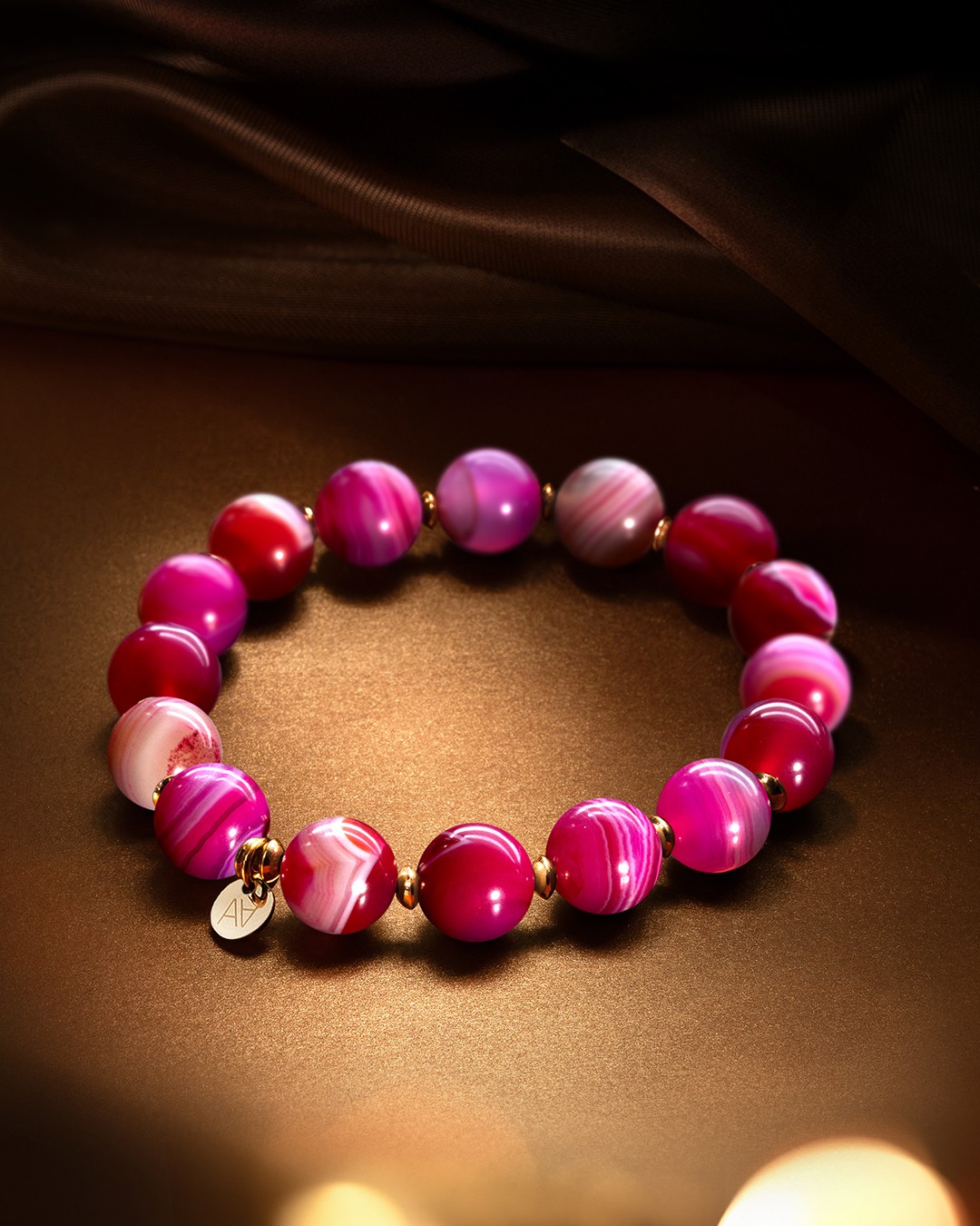Packshot Bracciale Agata rosa  Rosinora