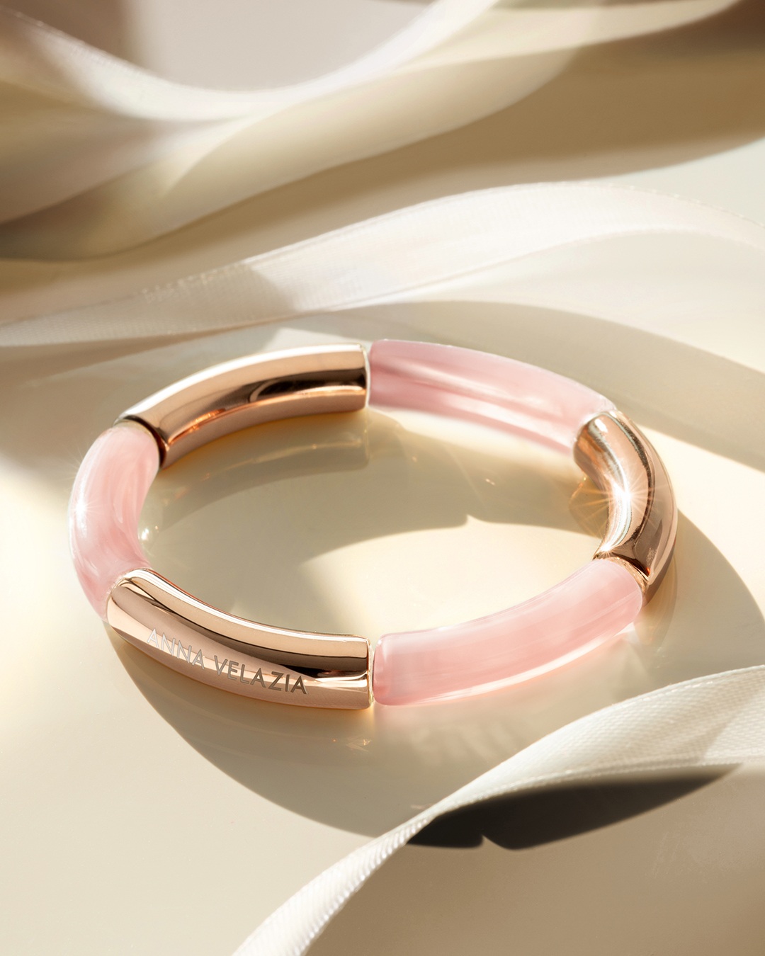 Packshot Bracciale Acetato  Rosa madreperlato Piava