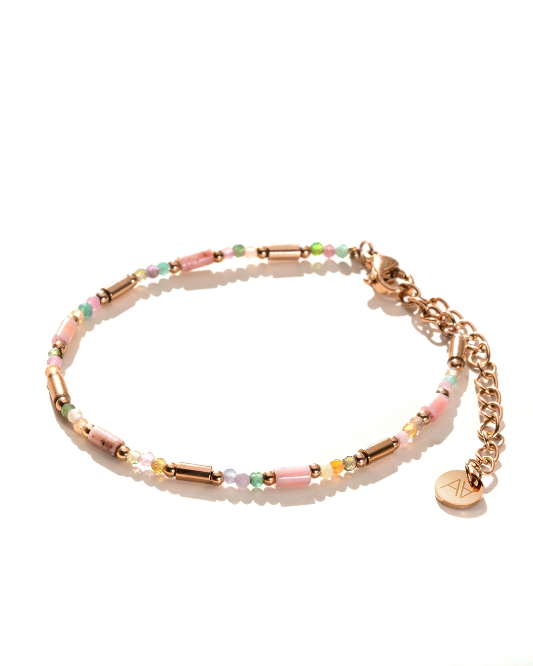 Packshot Bracciale Tormalina multicolore e rodonite Monzila
