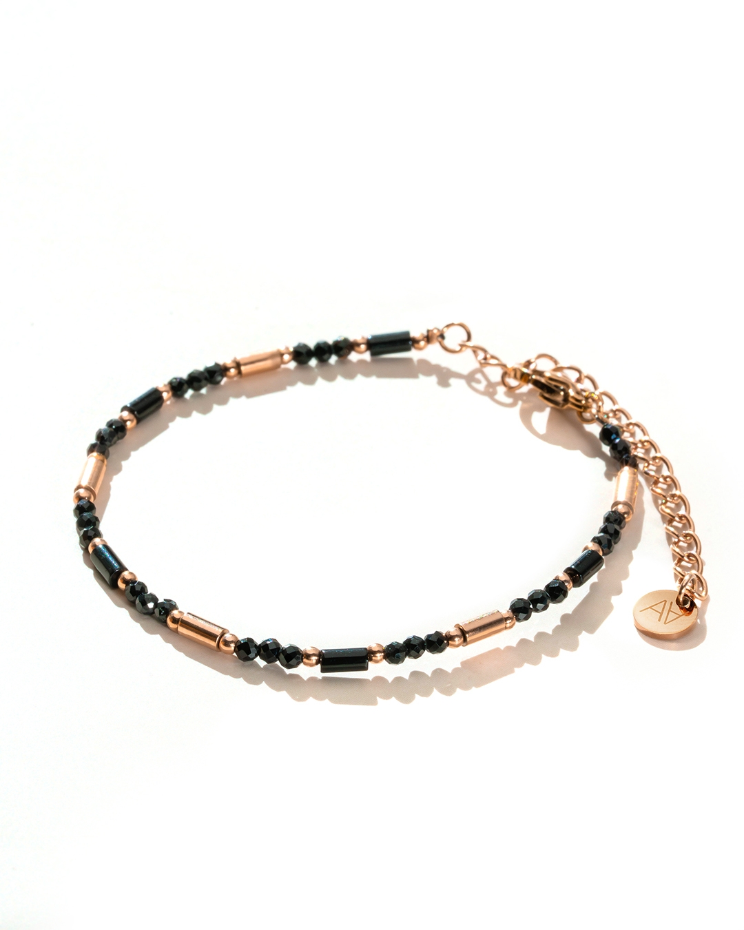 Packshot Bracciale Tormalina Nera e Agata nera Portofina