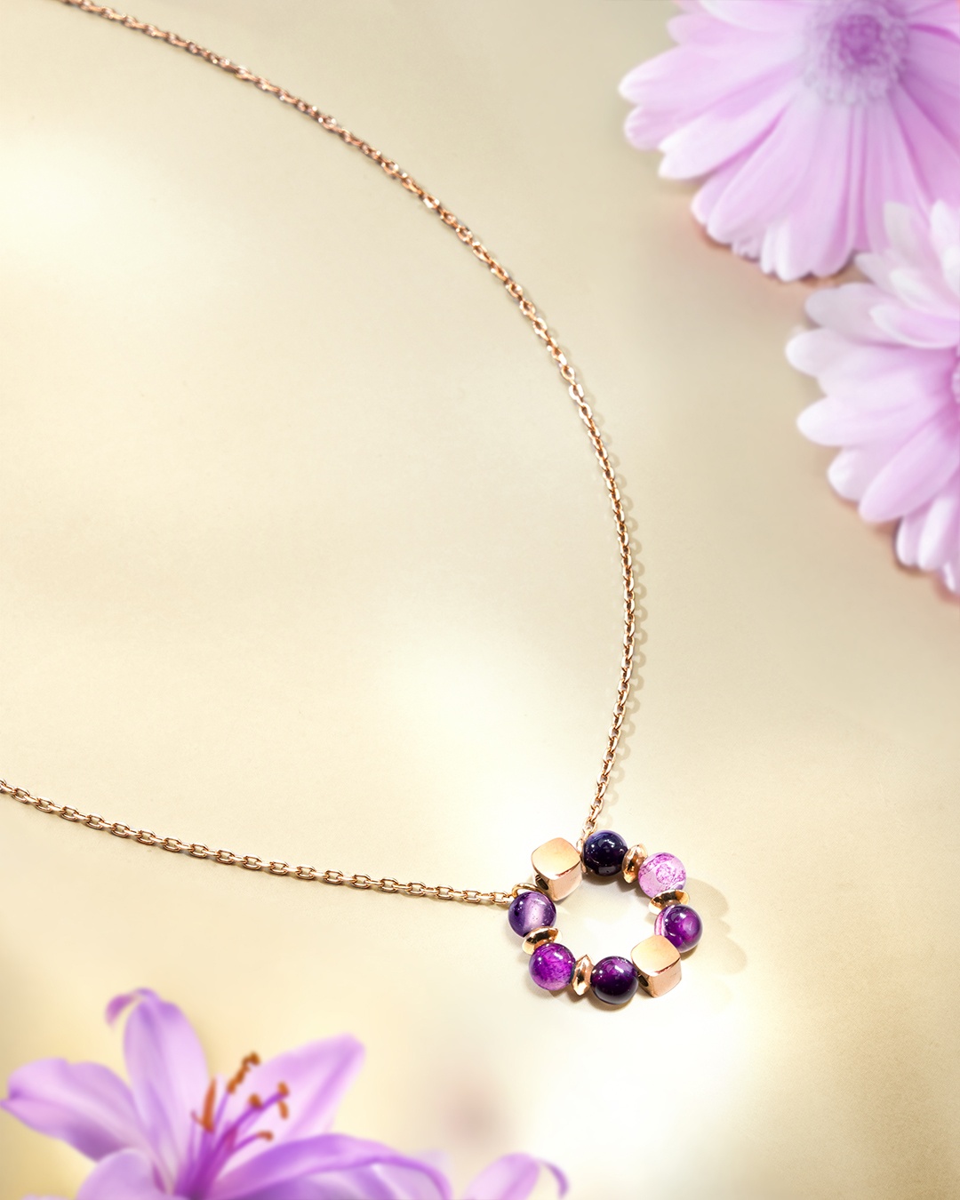 Ciondolo Agata viola Porporia