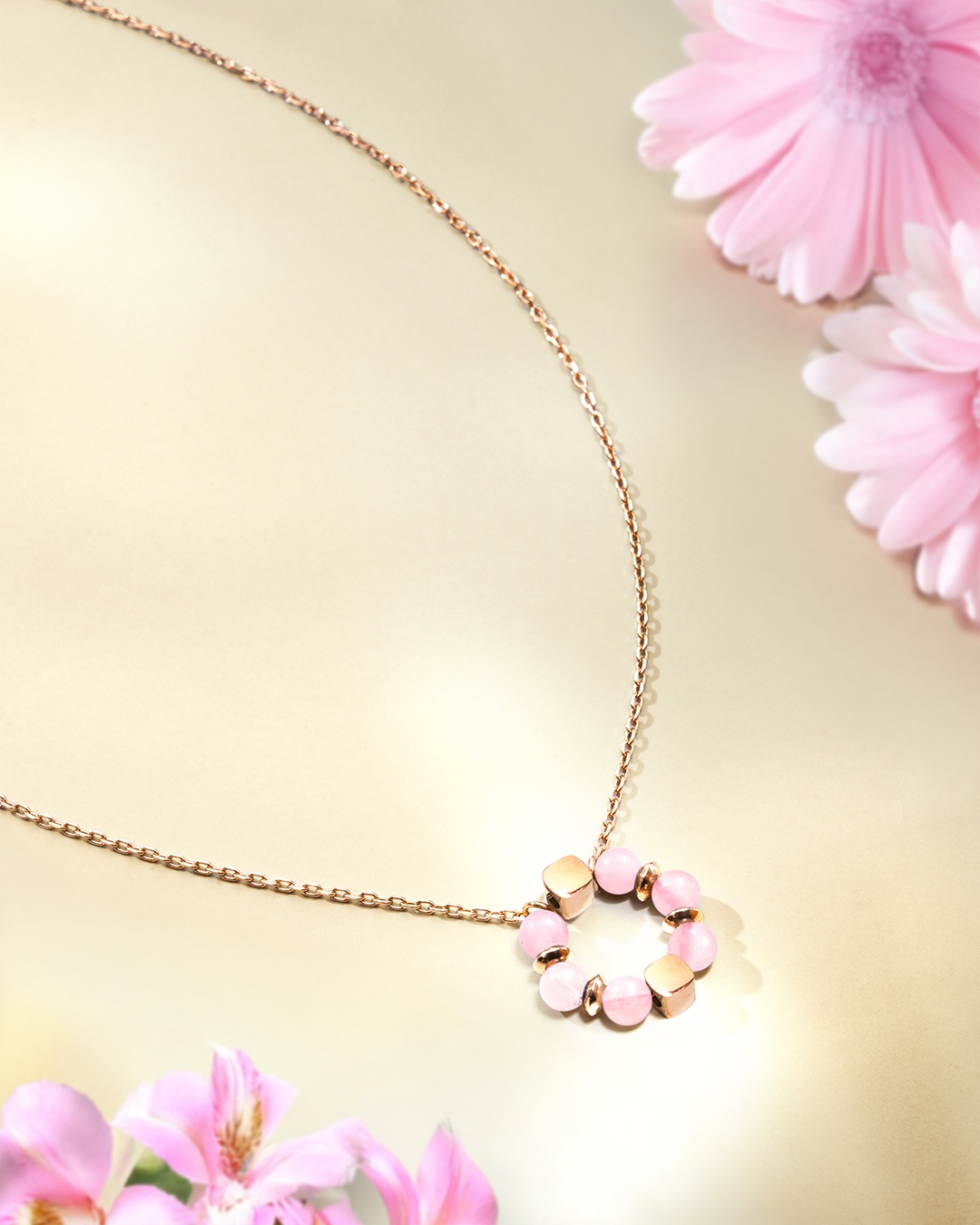 Ciondolo Quarzo Rosa Auroria