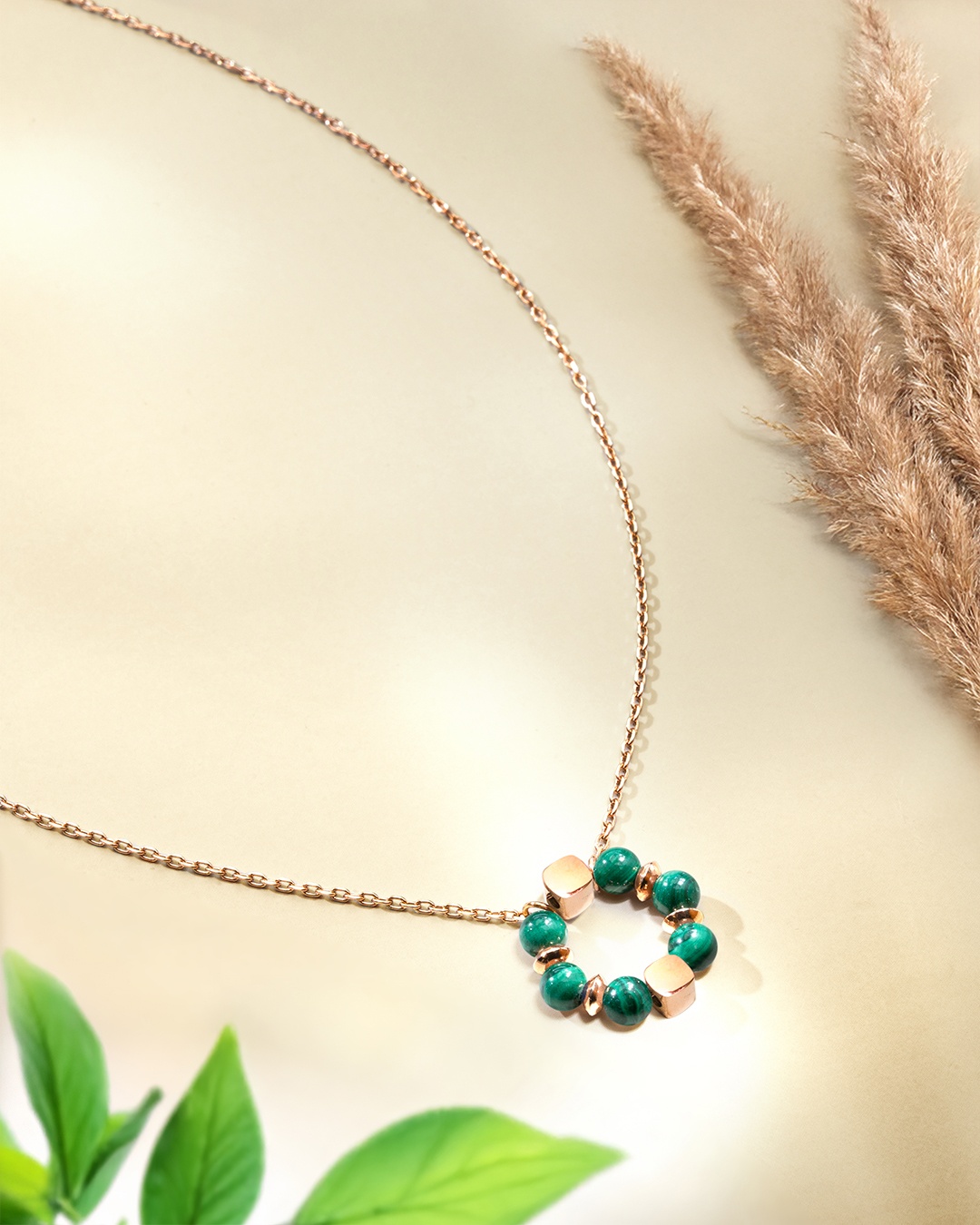 Packshot Ciondolo Malachite Umbrinia