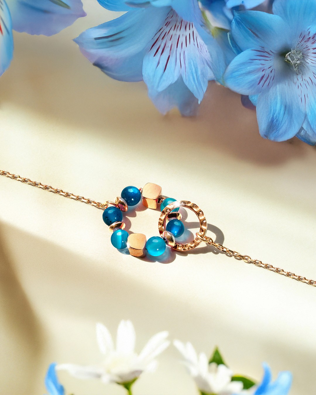 Packshot Bracciale Agata blu Azzurra