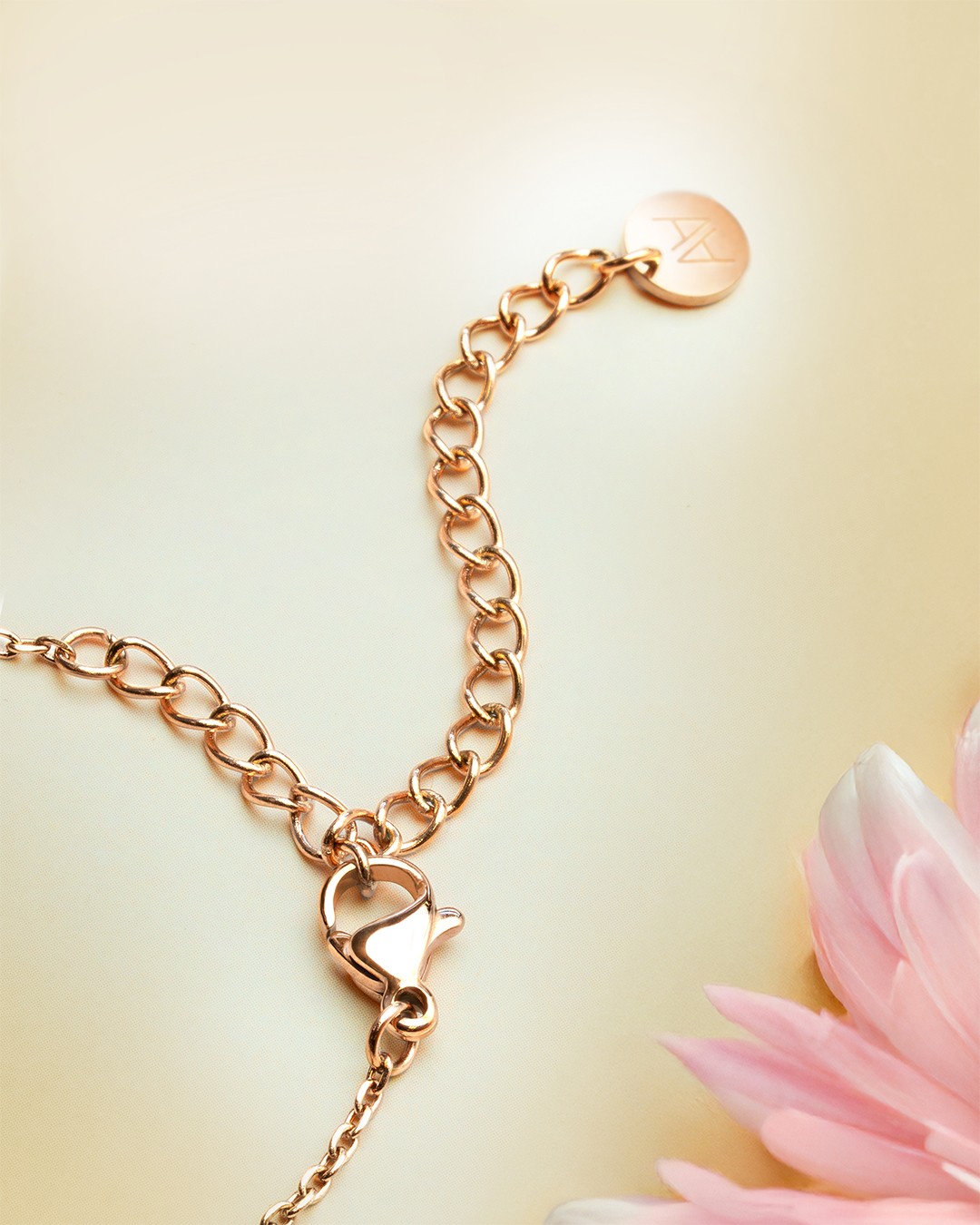 Packshot Bracciale Quarzo rosa Aurora