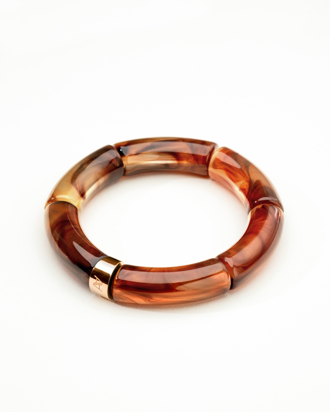 Packshot Bracciale Bagliori d’autunno Ambra cognac Teggiano
