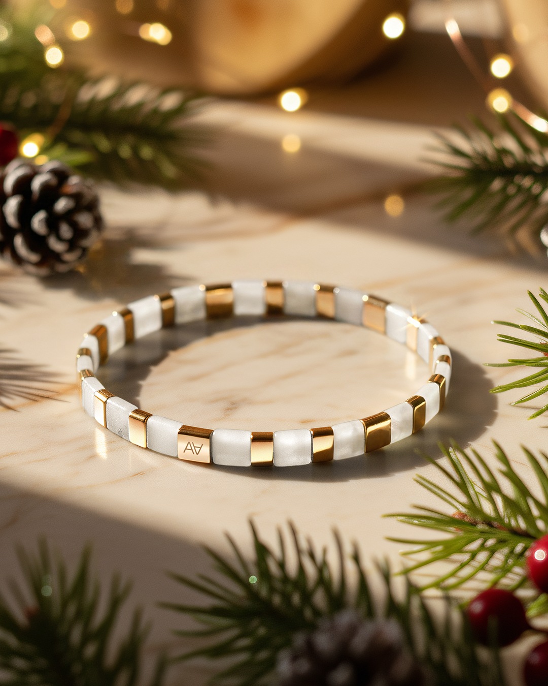 Bracciale marmo bianco Celleno