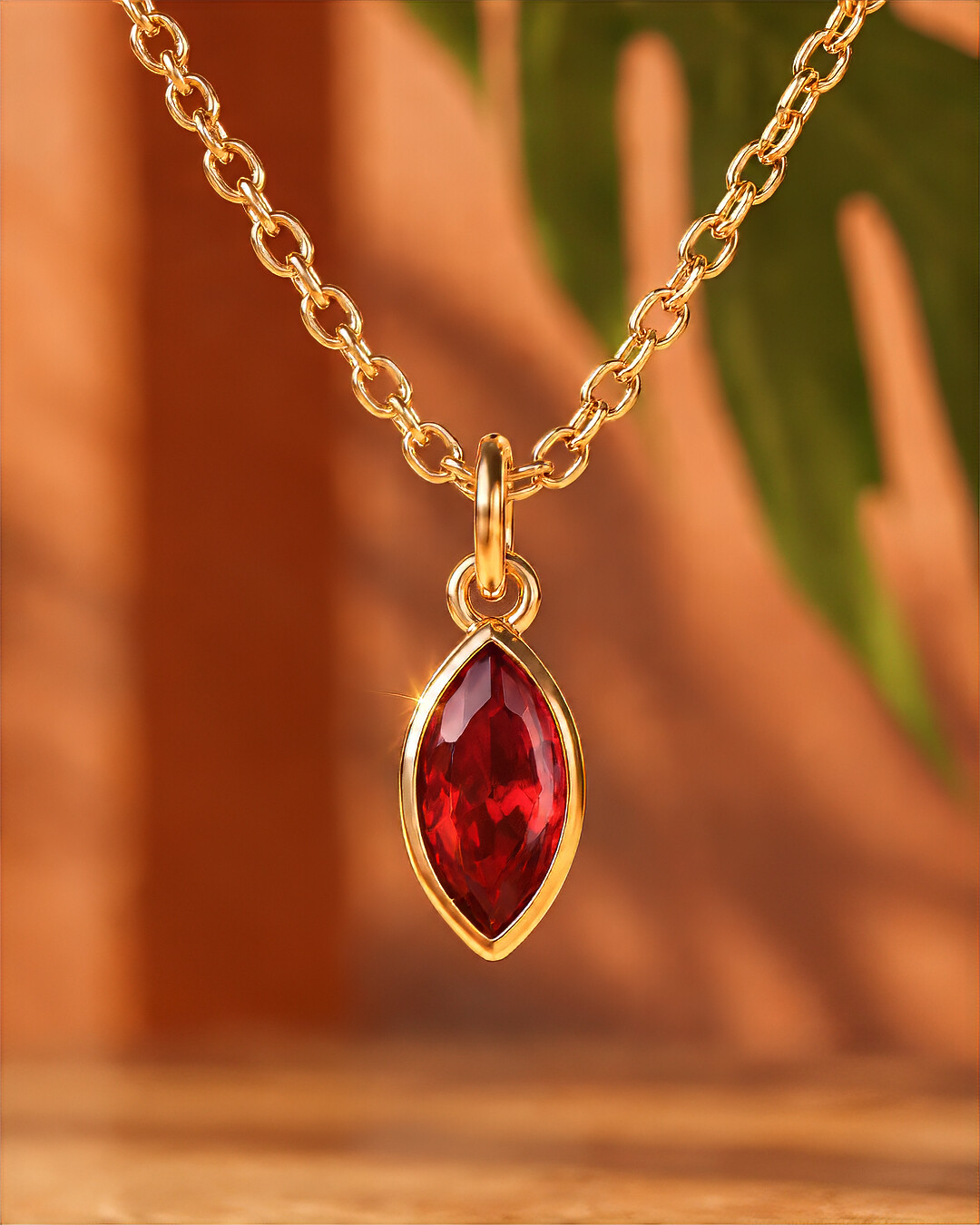 Ciondolo Zircone rosso Montelina