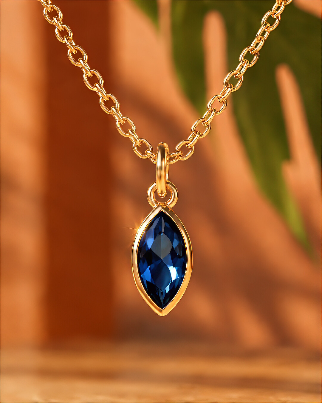 Ciondolo Zircone blu Cefalina