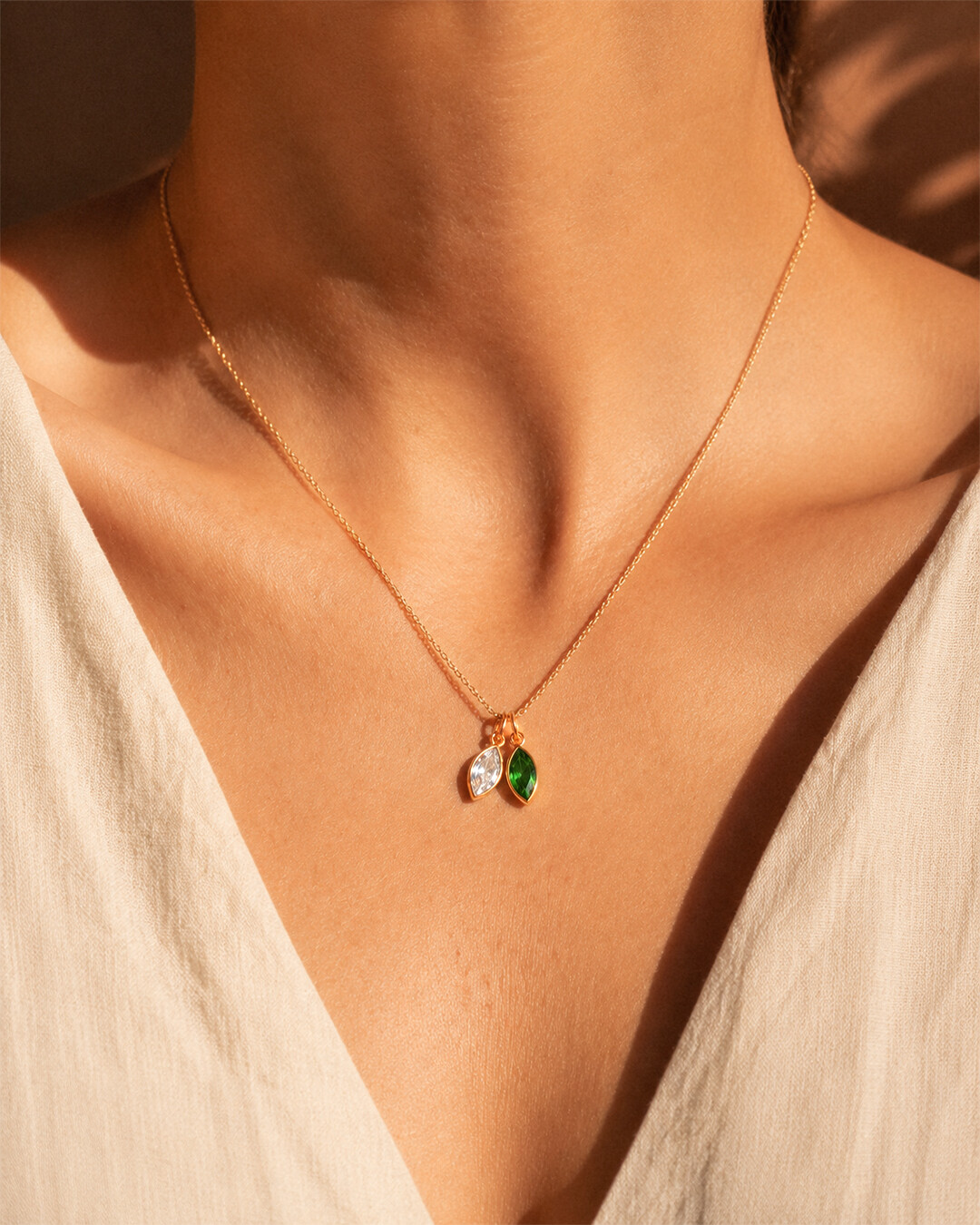 Ciondolo Zircone verde e trasparente Selvaverde