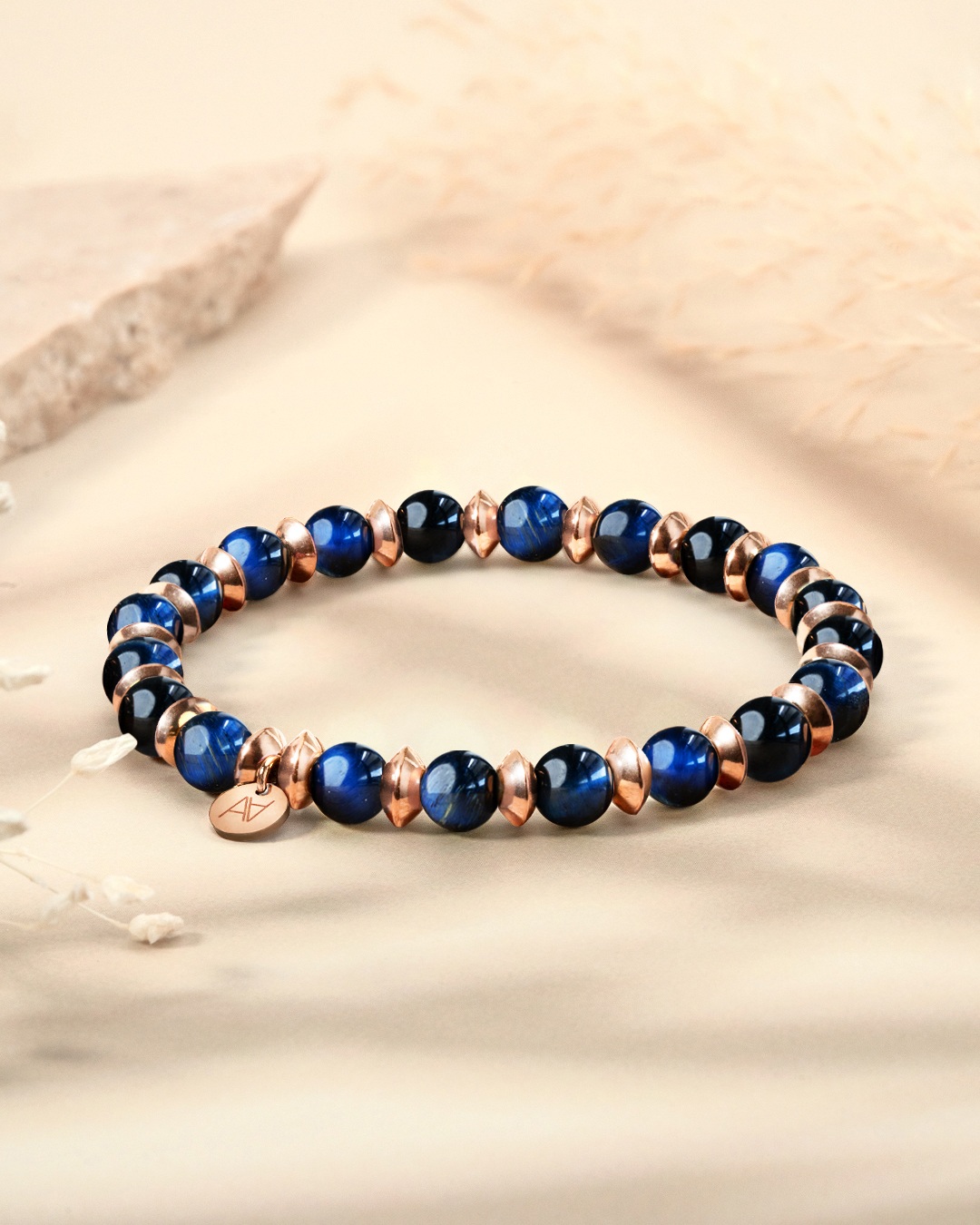 Bracciale Occhio di tigre blu Olmeto