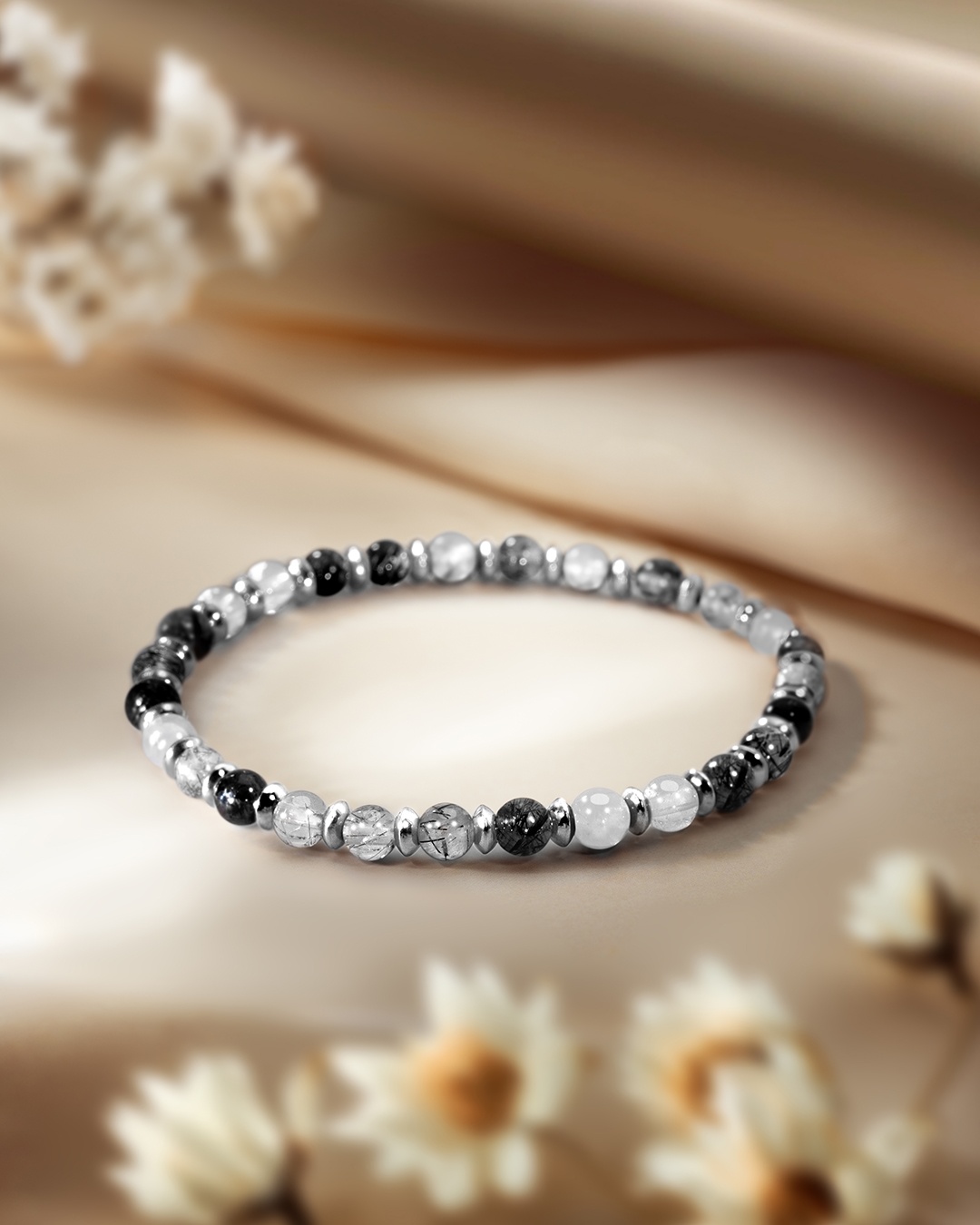 Packshot Bracciale Quarzo rutilato tormalina Riminito