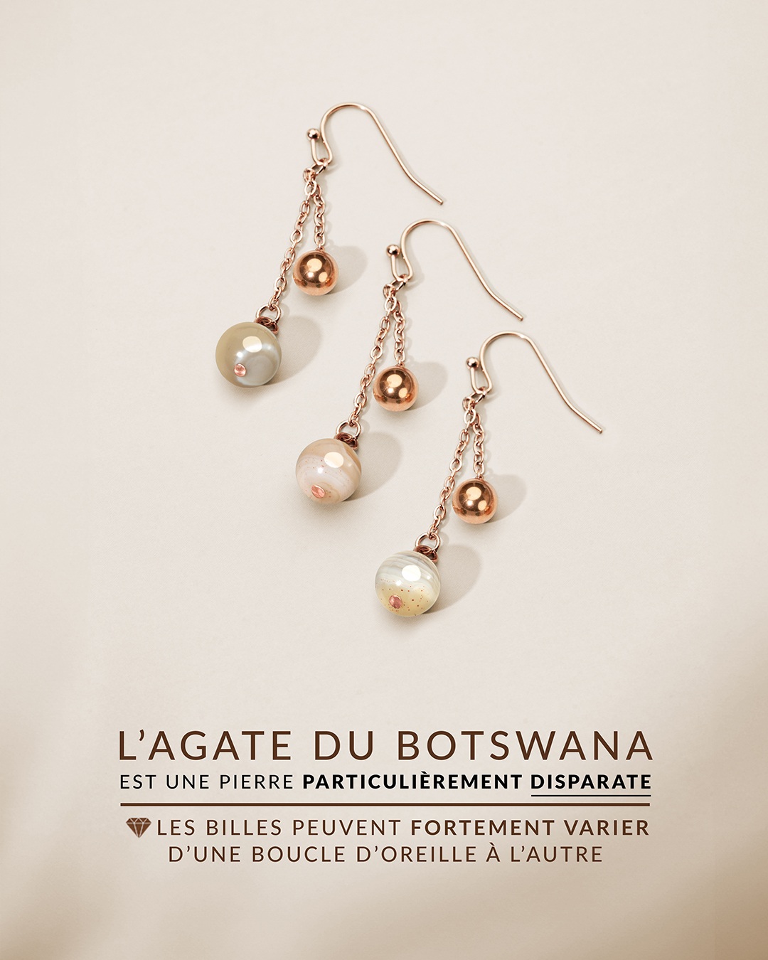 Packshot Orecchini Agata del Botswana Avellini Claro
